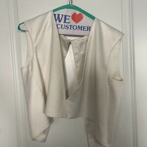 Solace London white crop top